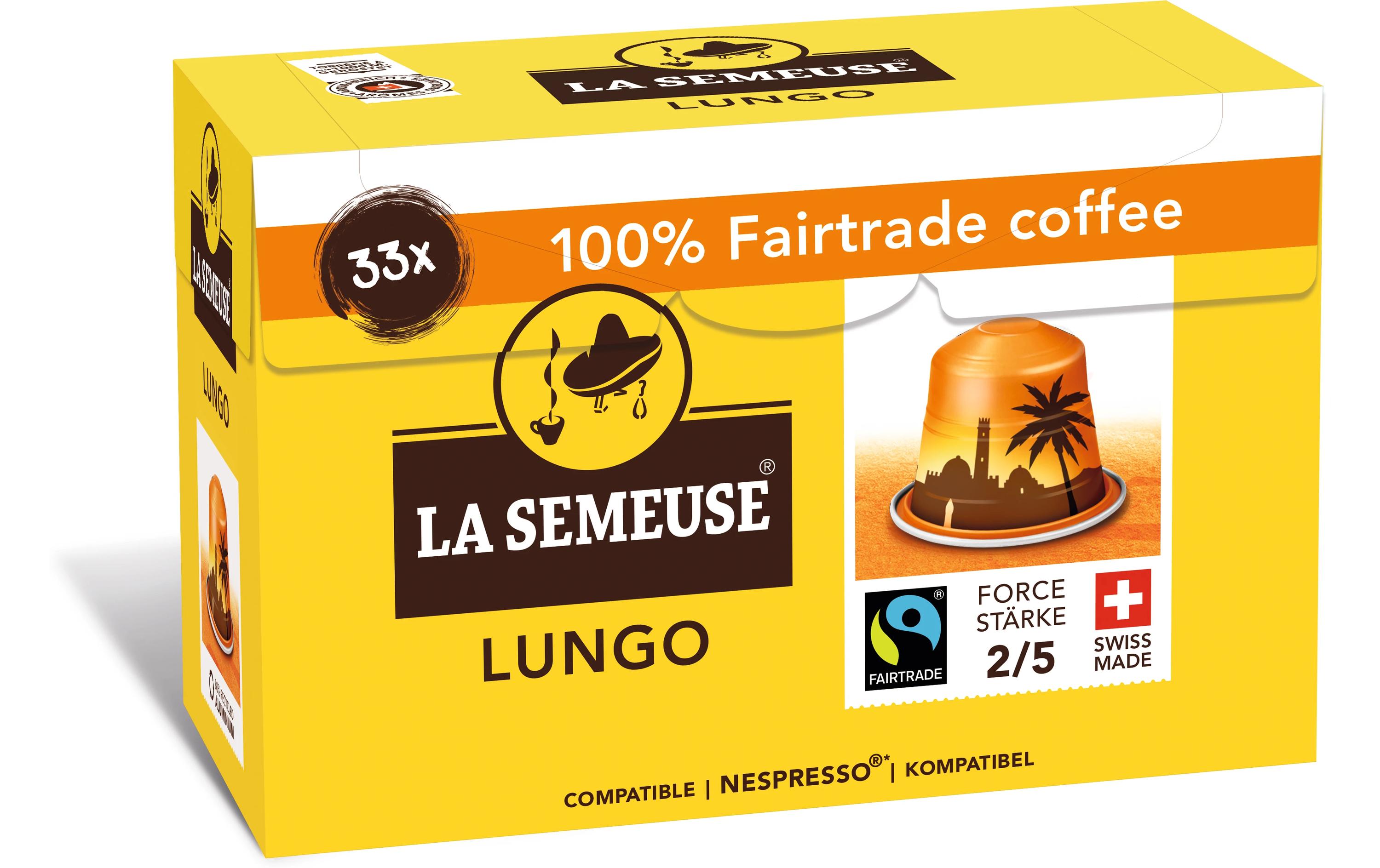 Kaffeekapseln Mocca Lungo Fairtrade 33 StückKaffeekapseln für Nespresso Maschinen
