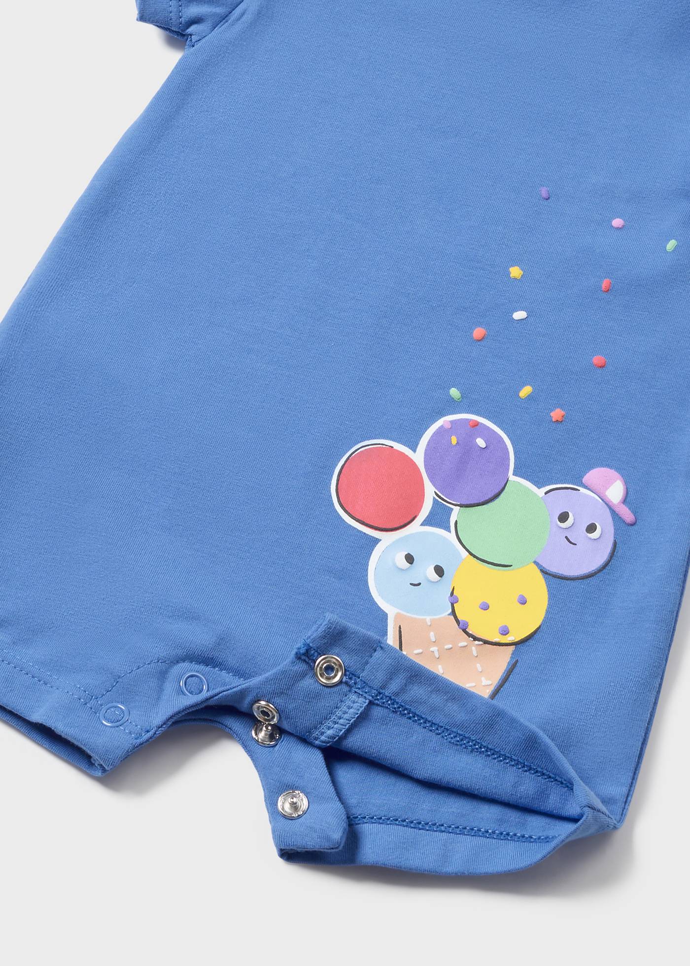 Conjunto de 3 macacões Better Cotton para recém-nascidos, cor Blue Bell