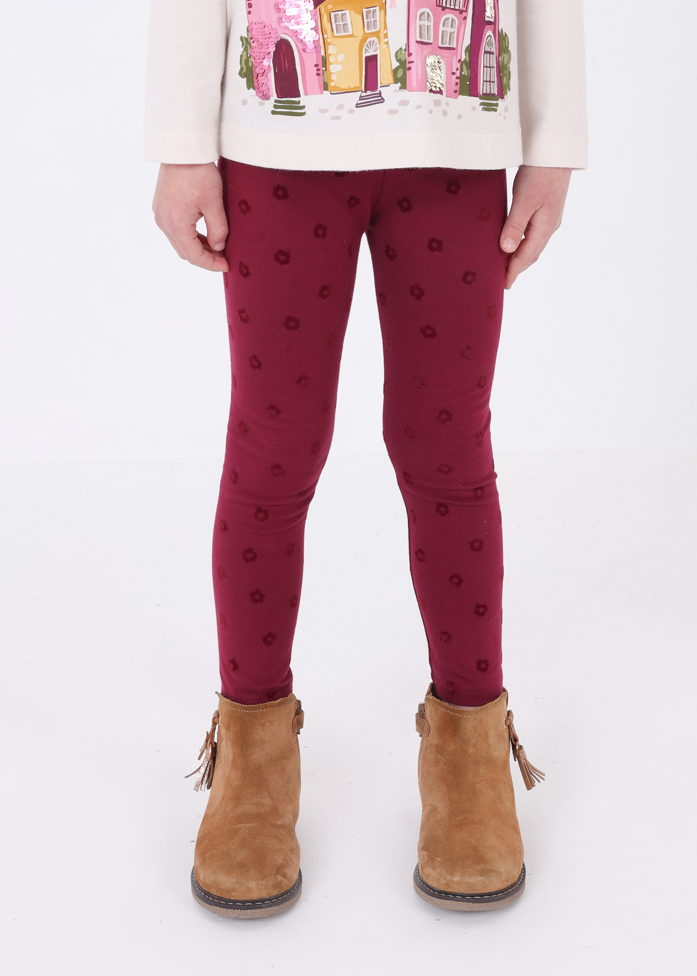 Conjunto de leggings de duas peças para meninas