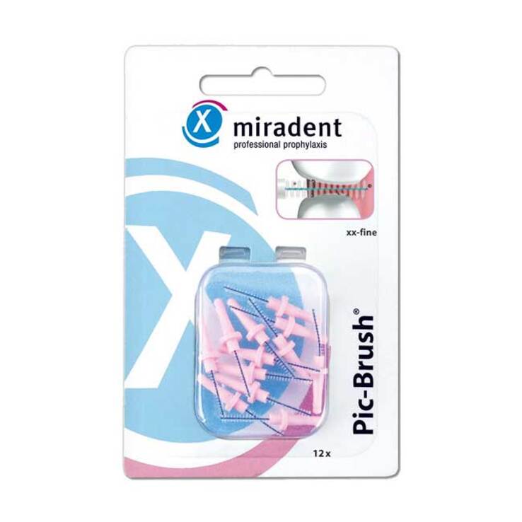 Miradent Interdentalbürste Pic-Brush xx-fein pink, 12 St