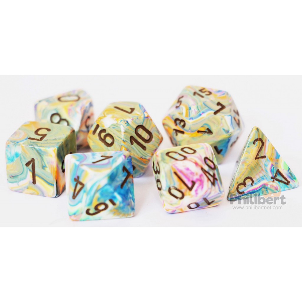Set de 7 Dés JDR Chessex : Festive