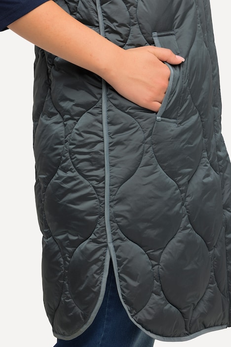 HYPRAR Long-Steppweste, wasserabweisend, 2-Wege-Zipper
