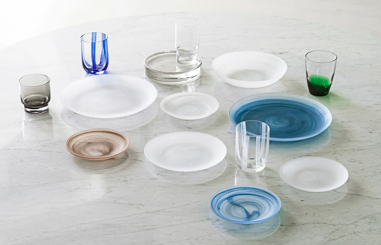 Normann Copenhagen  Stripe glas, Blue Stripes - 39 cl.