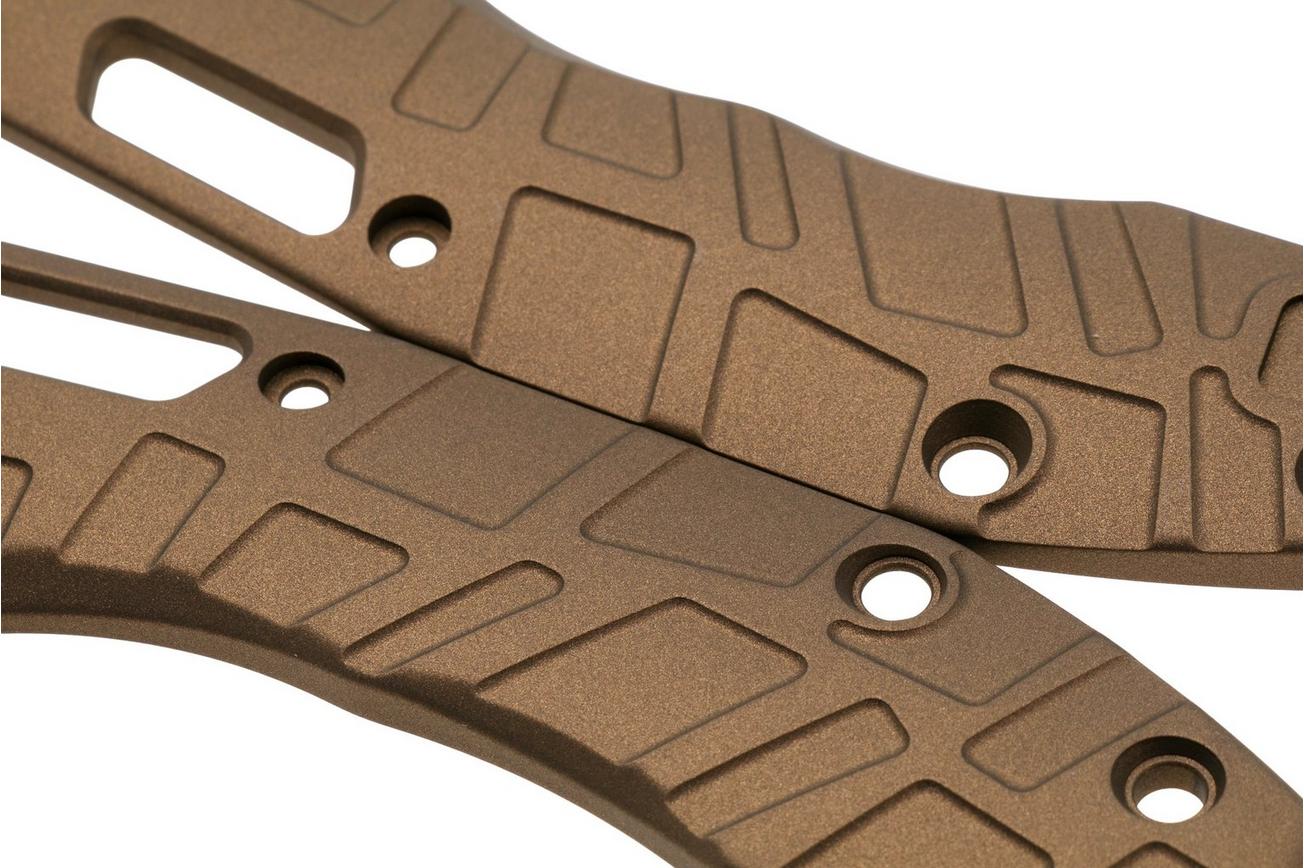 Lex Custom Microtech Stitch Scales V2 MS2TH148, Burnt Bronze Titanium, handgreepschalen