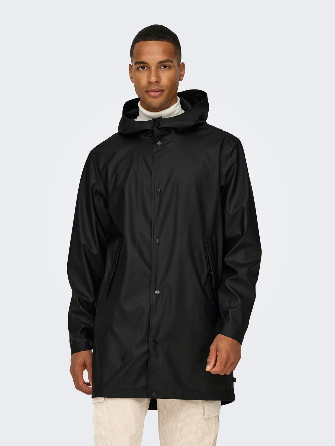 ONSLUCA Regenmantel Black