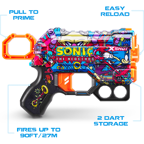 X-Shot Skins Menace Blaster - Mega Sonic Skin