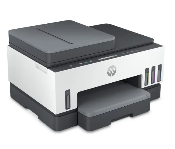 HP Smart Tank 7305 All-in-One - Multifunktionsprinter - farve - blækprinter - kan genopfyldes - Letter A (216 x 279 mm)/A4 (210 x 297 mm) (original) - A4/Legal (medie) - op til 13 spm (kopiering) - op til 15 spm (udskriver) - 250 ark - USB 2.0, LAN,