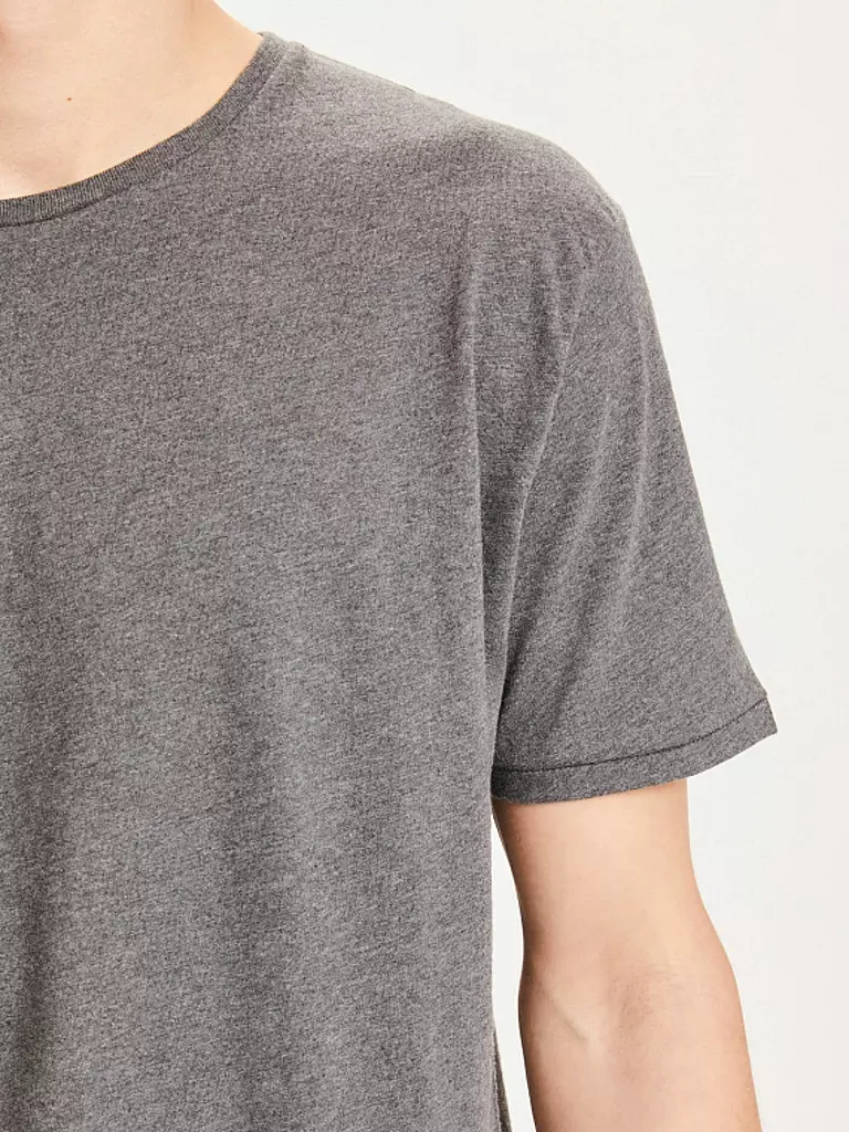 KNOWLEDGE COTTON APPAREL T-Shirt ALDER grau