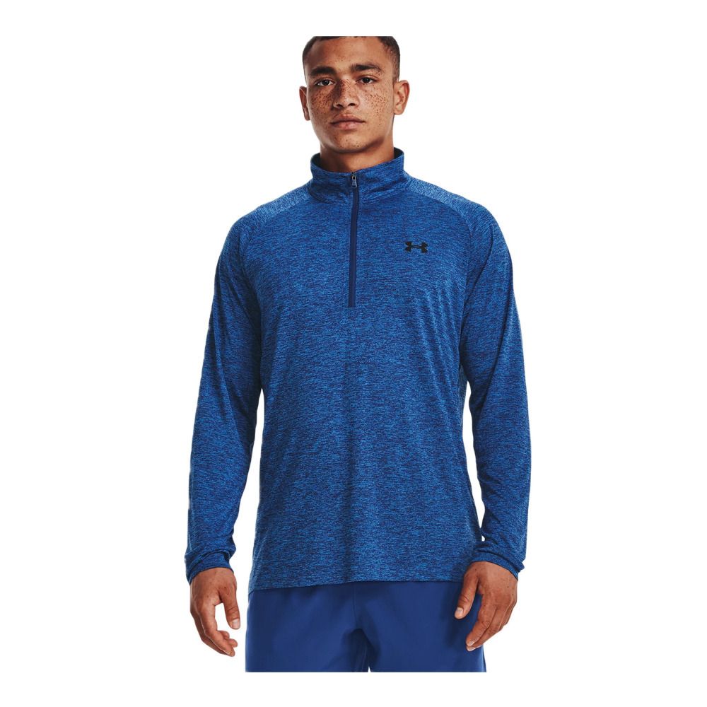 Under Armour UA TECH 2.0 1/2 ZIP - Maillot Homme blue mirage/cyber blue/black