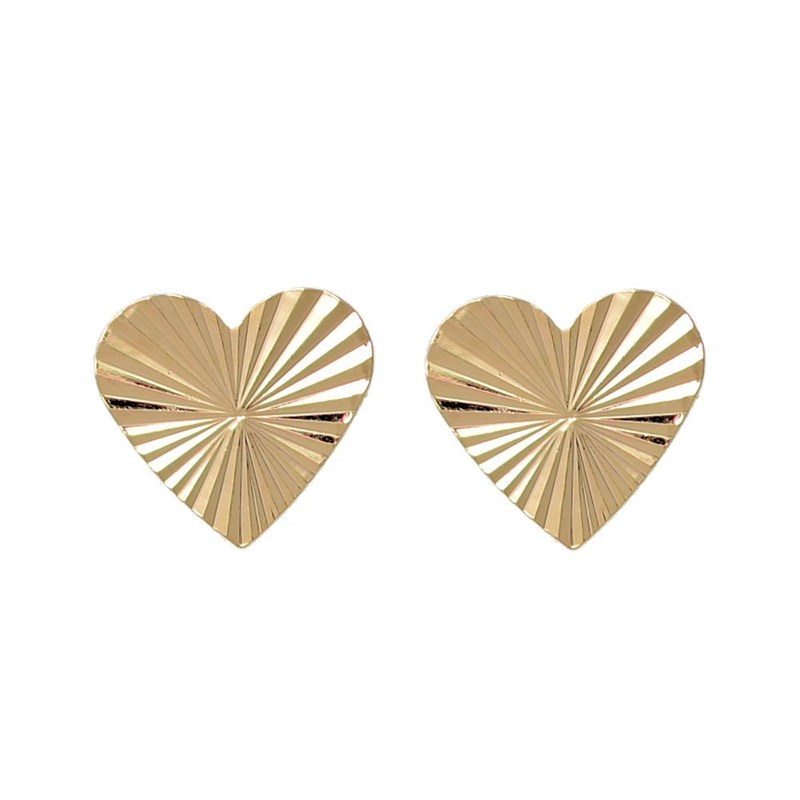 Boucles d'oreilles Coeur Plaqué OR 750 3 microns