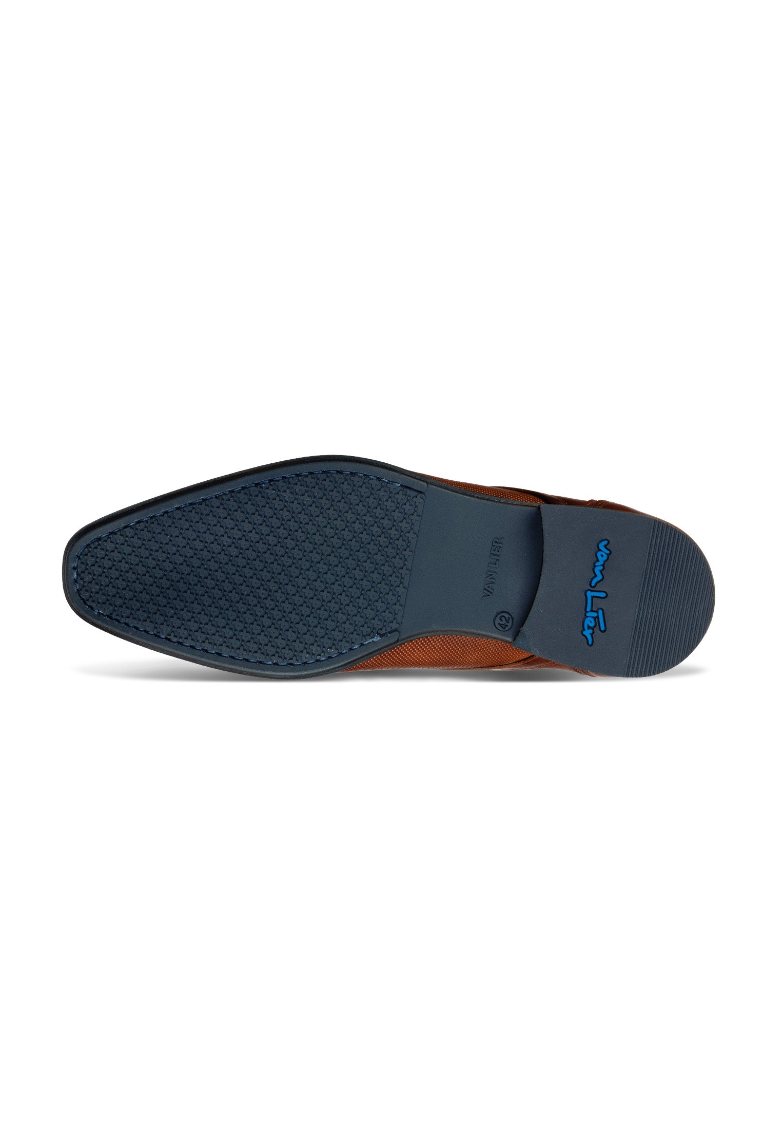 Licht cognac gladleren Erasmo veterschoen