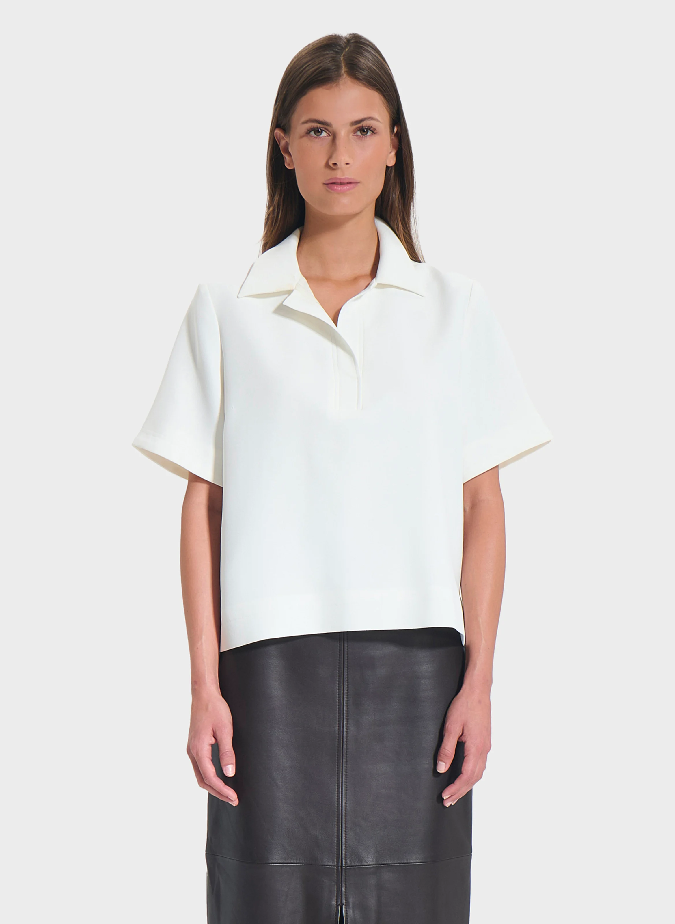 TENDRESSE - Top col chemise | Blanc