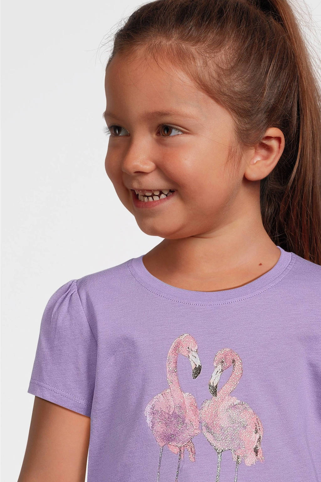 NAME IT T-shirt NMFPJUNGLE met printopdruk lila