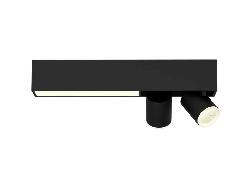 Philips Hue White and Color Ambiance Centris - Loftsspotlys - LED-lyspære/LED x 3 - 16 millioner farver - 2000-6500 K - sort