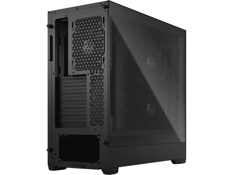 Fractal Design PC-Gehäuse Pop Silent TG Schwarz Kompaktes Midi-Tower-Gehäuse mit Sichtfenster