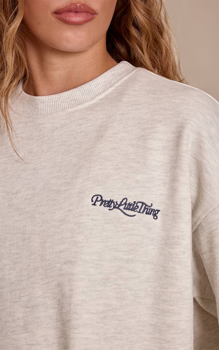 Gris Cendré Sweat-shirt Plt En Coton Bouclette Épais 440 G/m²