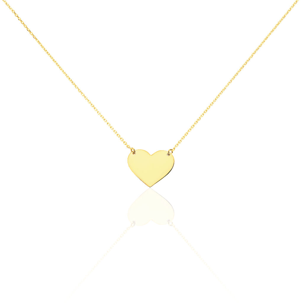 Collier Helenia Coeur Gravable Or Jaune