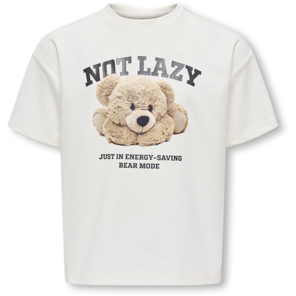 Køb kids ONLY Cloud Dancer Lazy Kogbillie Ss Loose Bamse Top Jrs Noos