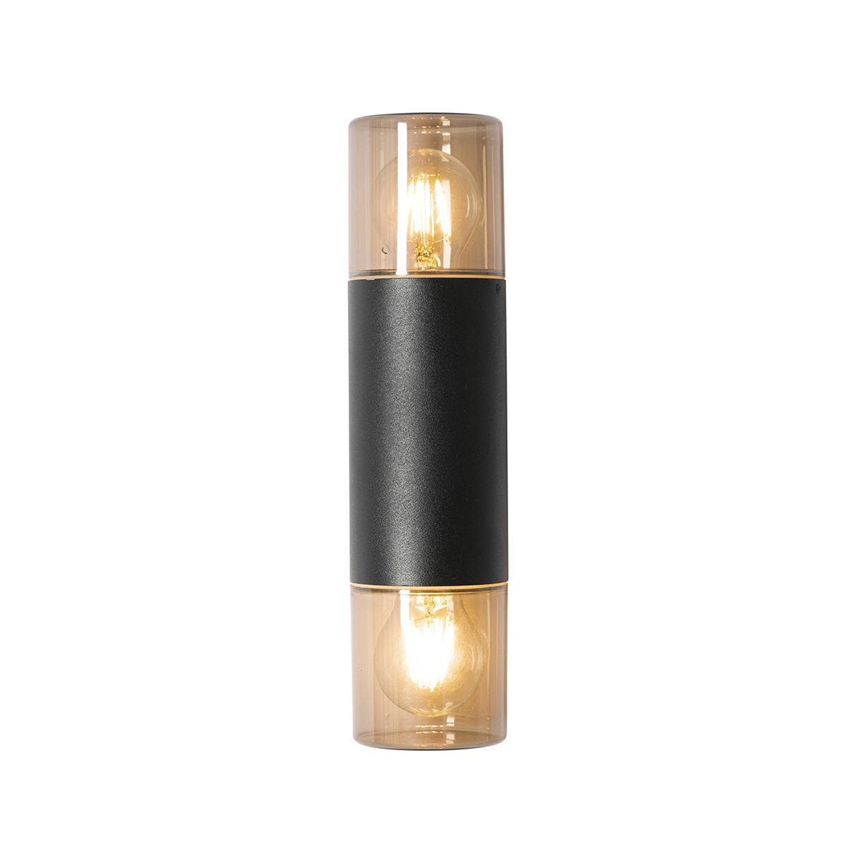 Moderne buiten wandlamp zwart 2-lichts IP44 - Odense