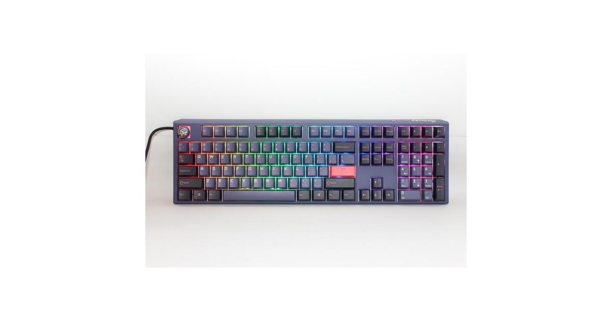 DuckyOne 3 Cosmic Blue, toetsenbord  (Donkerblauw, US lay-out, Cherry MX Red, RGB led, Double-shot PBT, Hot-swappable, QUACK Mechanics)