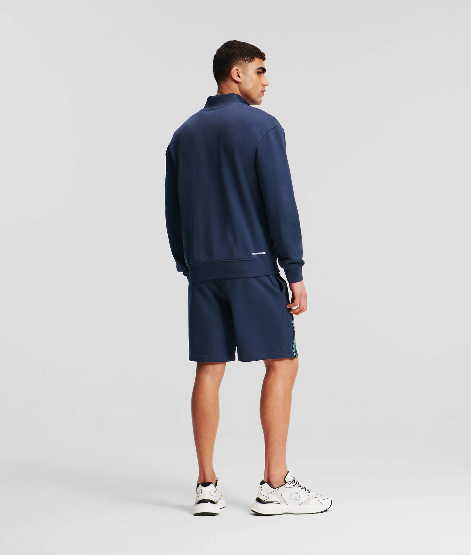 SWEAT-SHIRT ZIPPÉ À LOGO RAYÉ