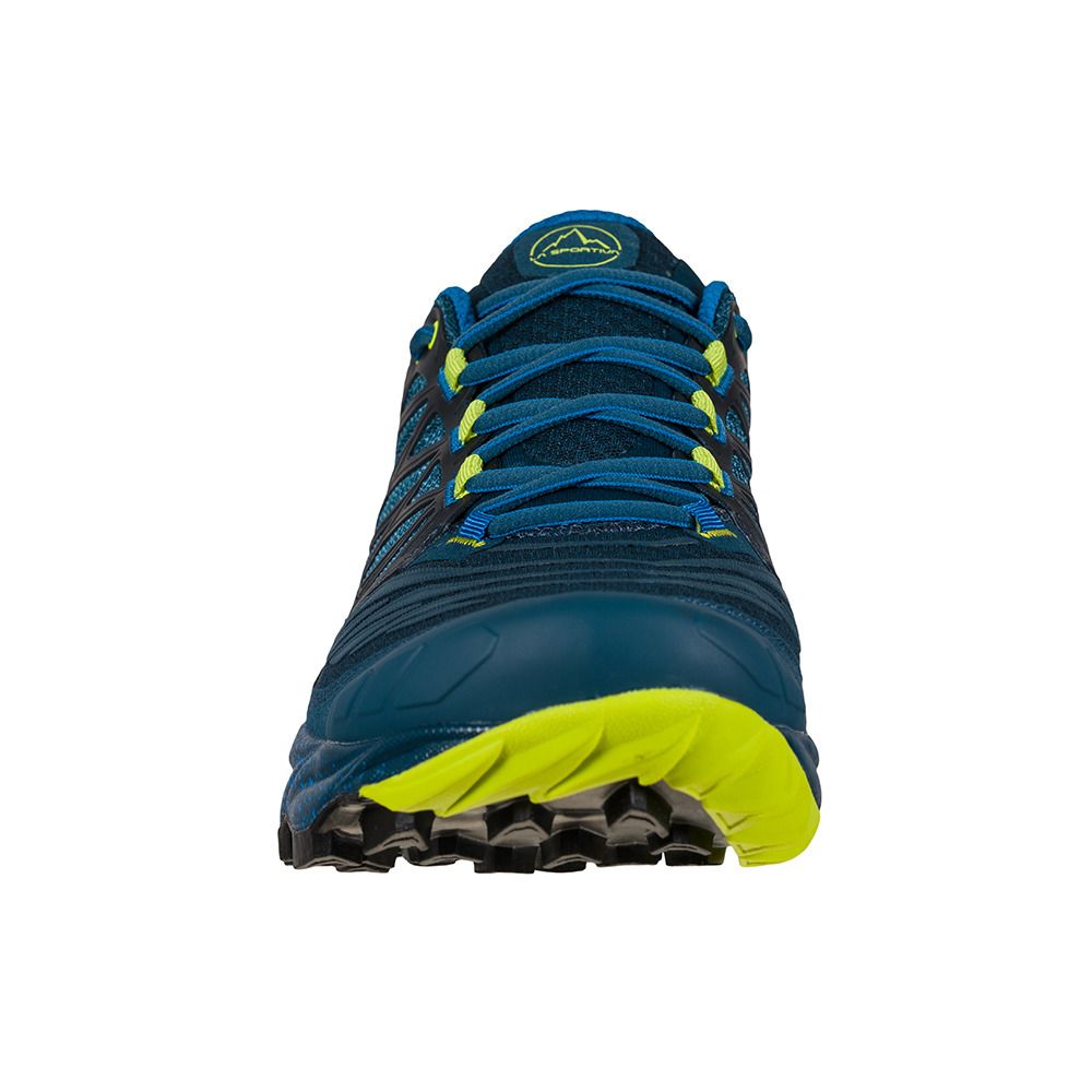 La Sportiva AKASHA II - Chaussures trail Homme storm blue/lime punch