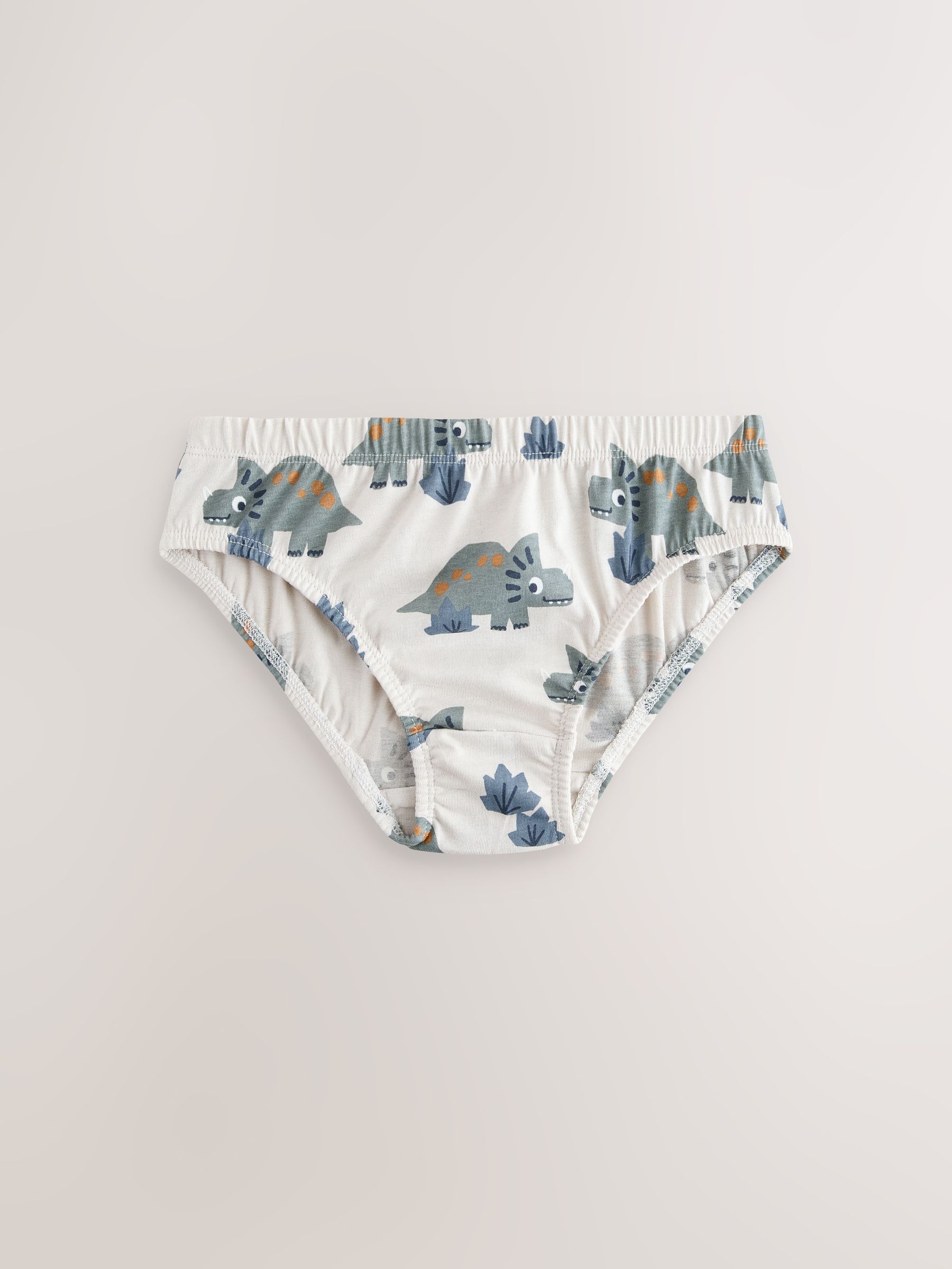 Blauw met dinosaurus - 100% katoenen bedrukte onderbroeken set van 5 (1.5-10jr)