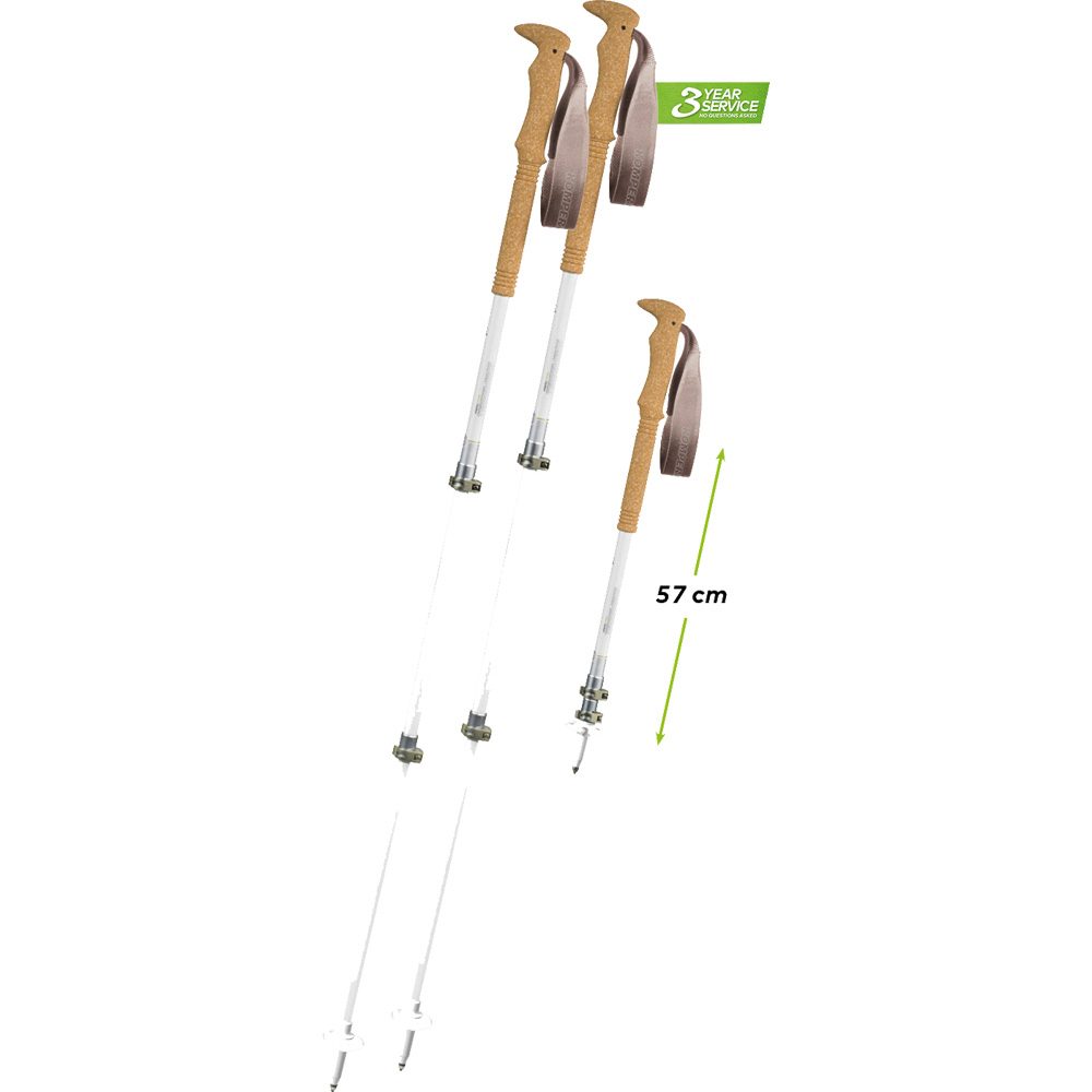 Komperdell Borea Carbon Pro Wanderstöcke weiß titan