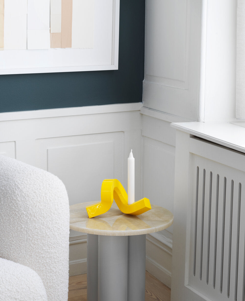 Normann Copenhagen  Crooked One lysestage - gul