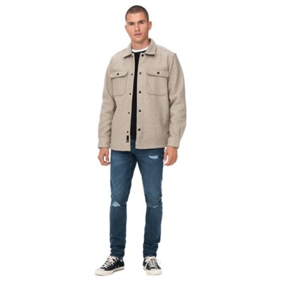 Chemise à manches longues homme Onsash Ovr Woolen Look Pkt ONLY AND SONS