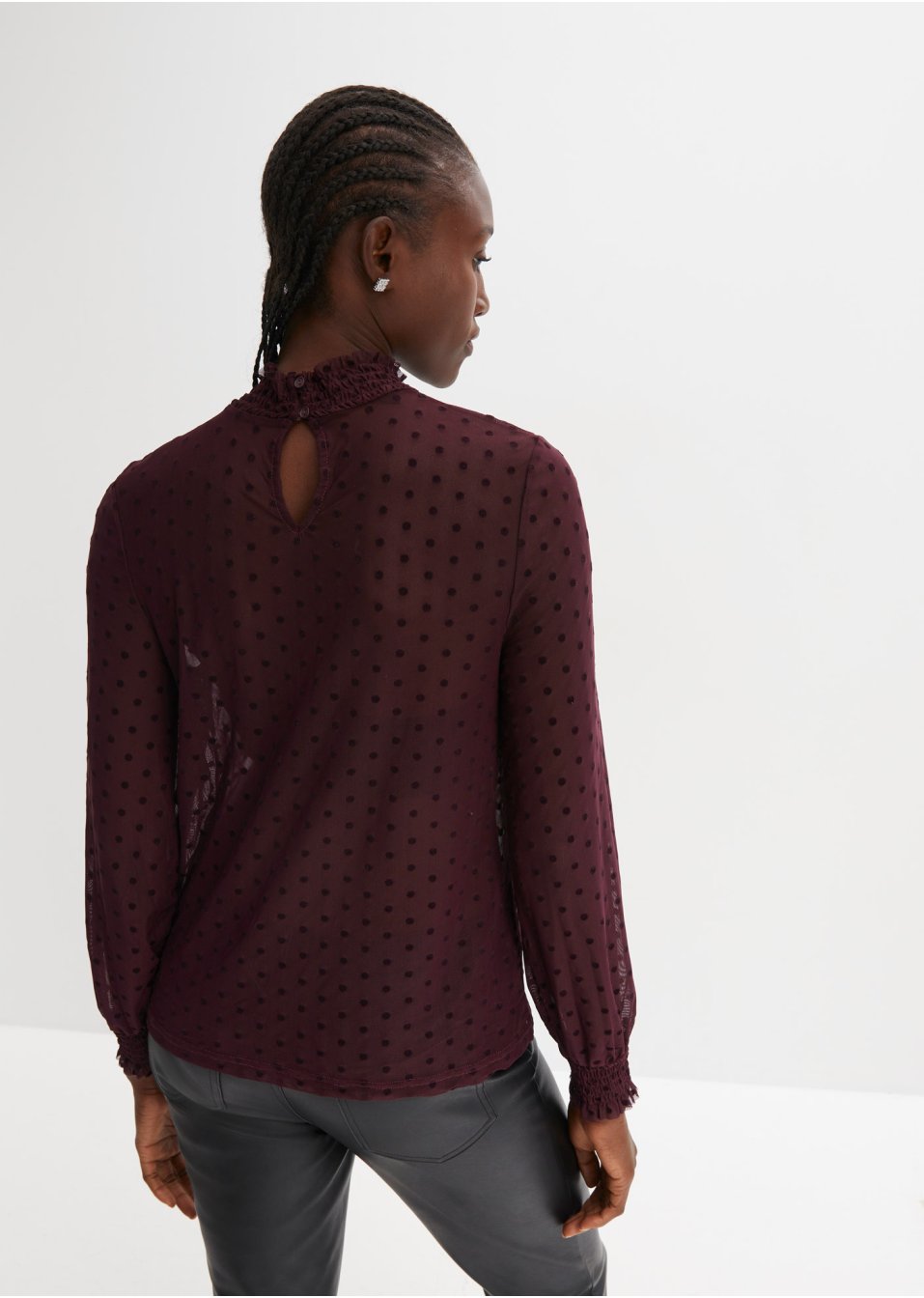 T-shirt en mesh à pois
