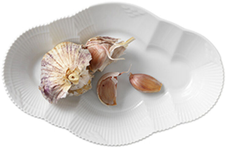 Royal Copenhagen Hvid Elements 23 cm. fad Hvid