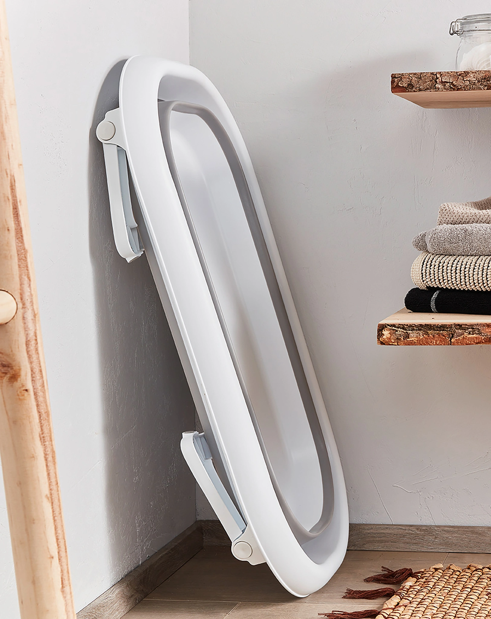 Faltwanne BABY BATH 2 GO (82x48x22) in grau/weiß