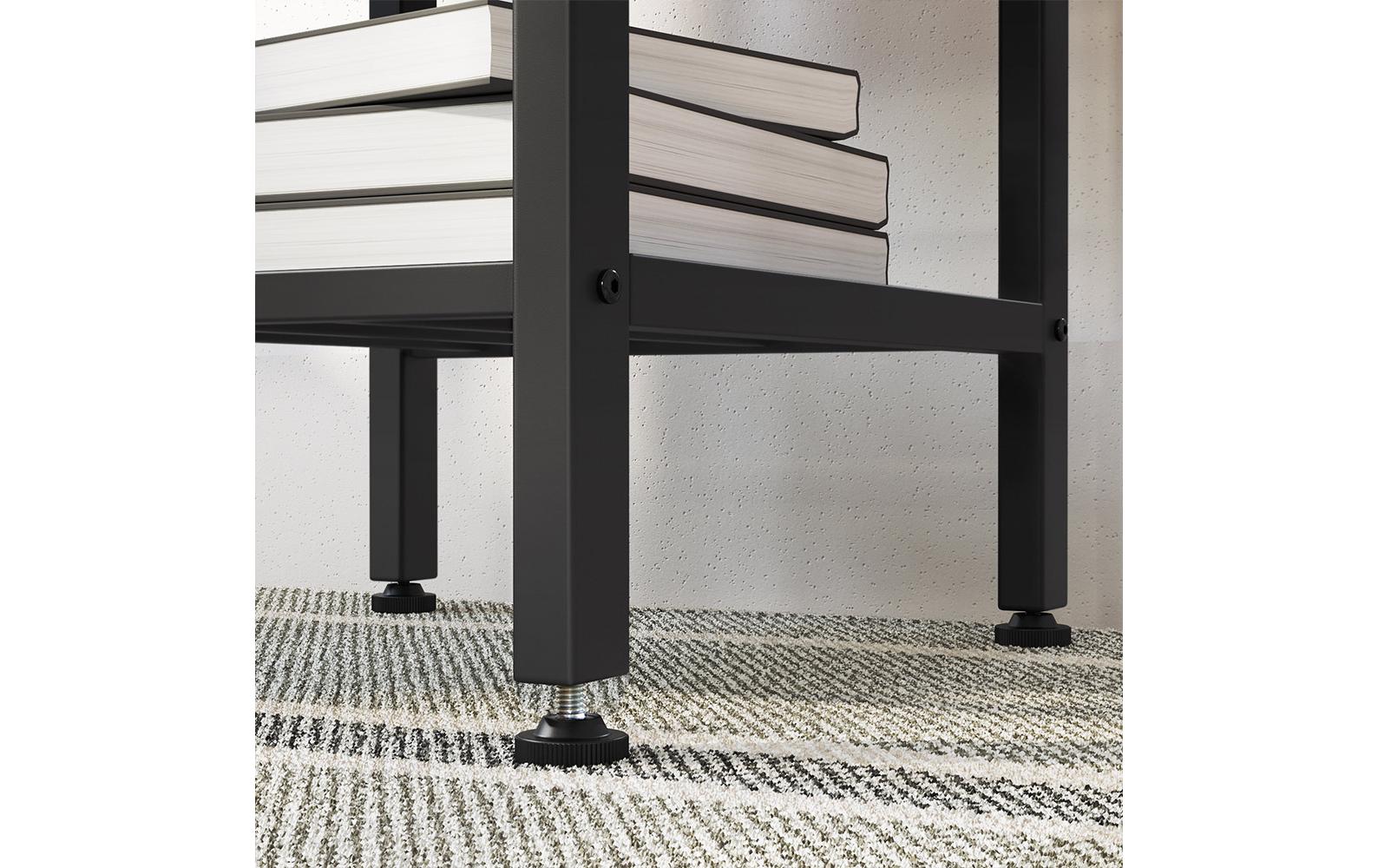 Bartisch Industrial 40 x 90 cm, Braun/Schwarz<br>Bartisch mit Halterungen