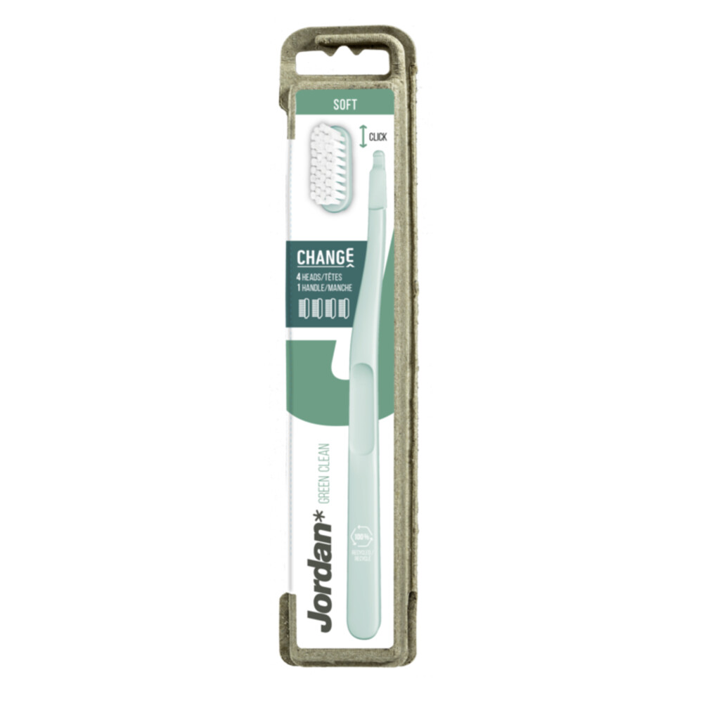Jordan Tandenborstel Green Clean Change Soft 4-pack1 set