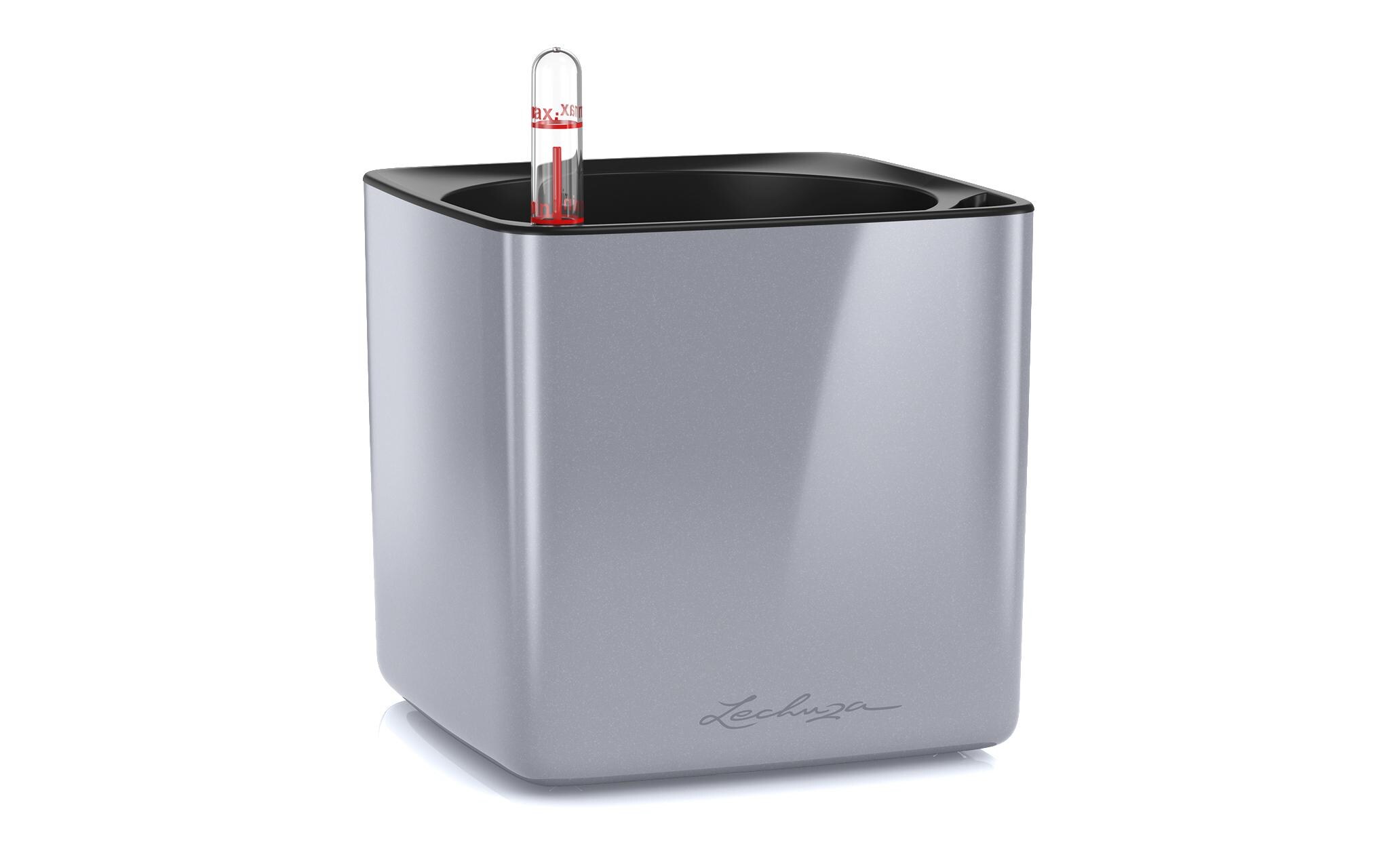 Pflanzentopf CUBE Glossy TitaniumTopf