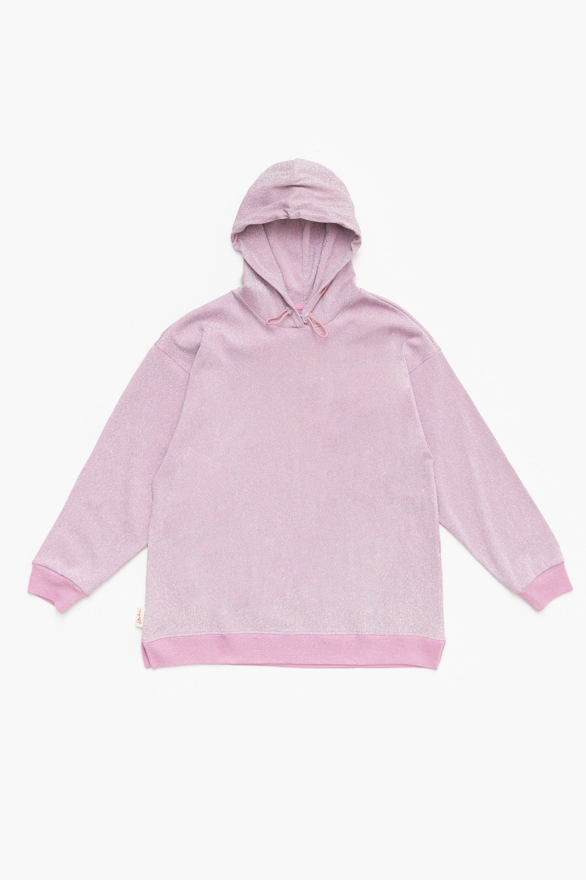 Moletom rosa claro com lurex
