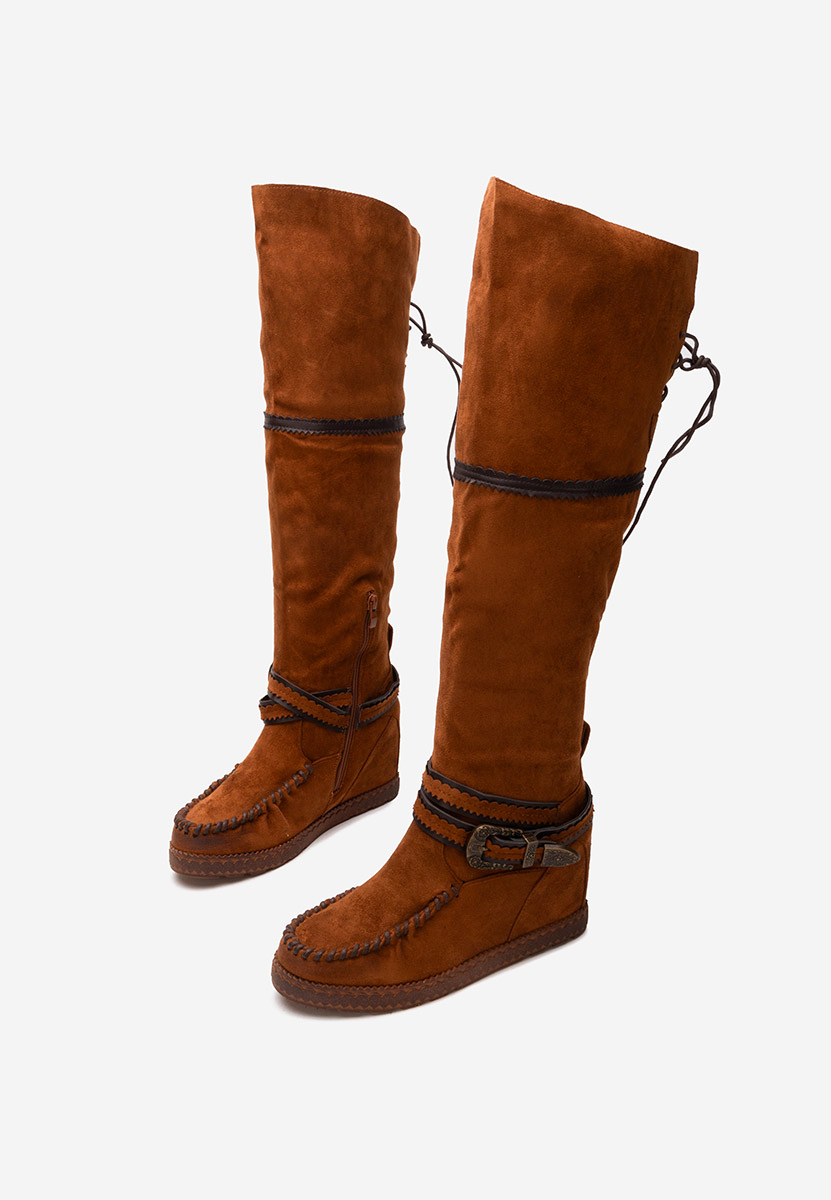 Bottes compensée femme chameau Caizia V2