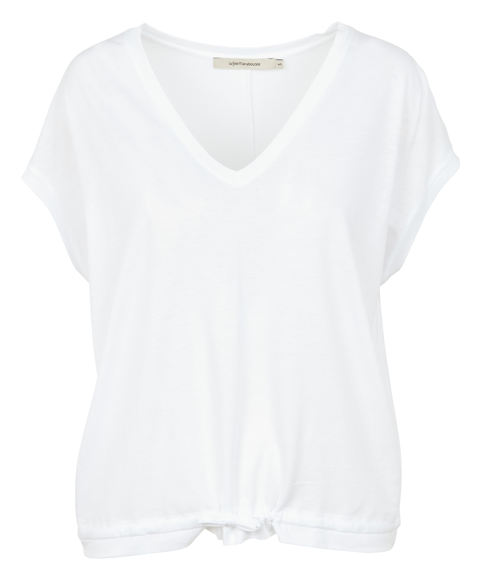 Tee-shirt fluide en coton mélangé| Blanc