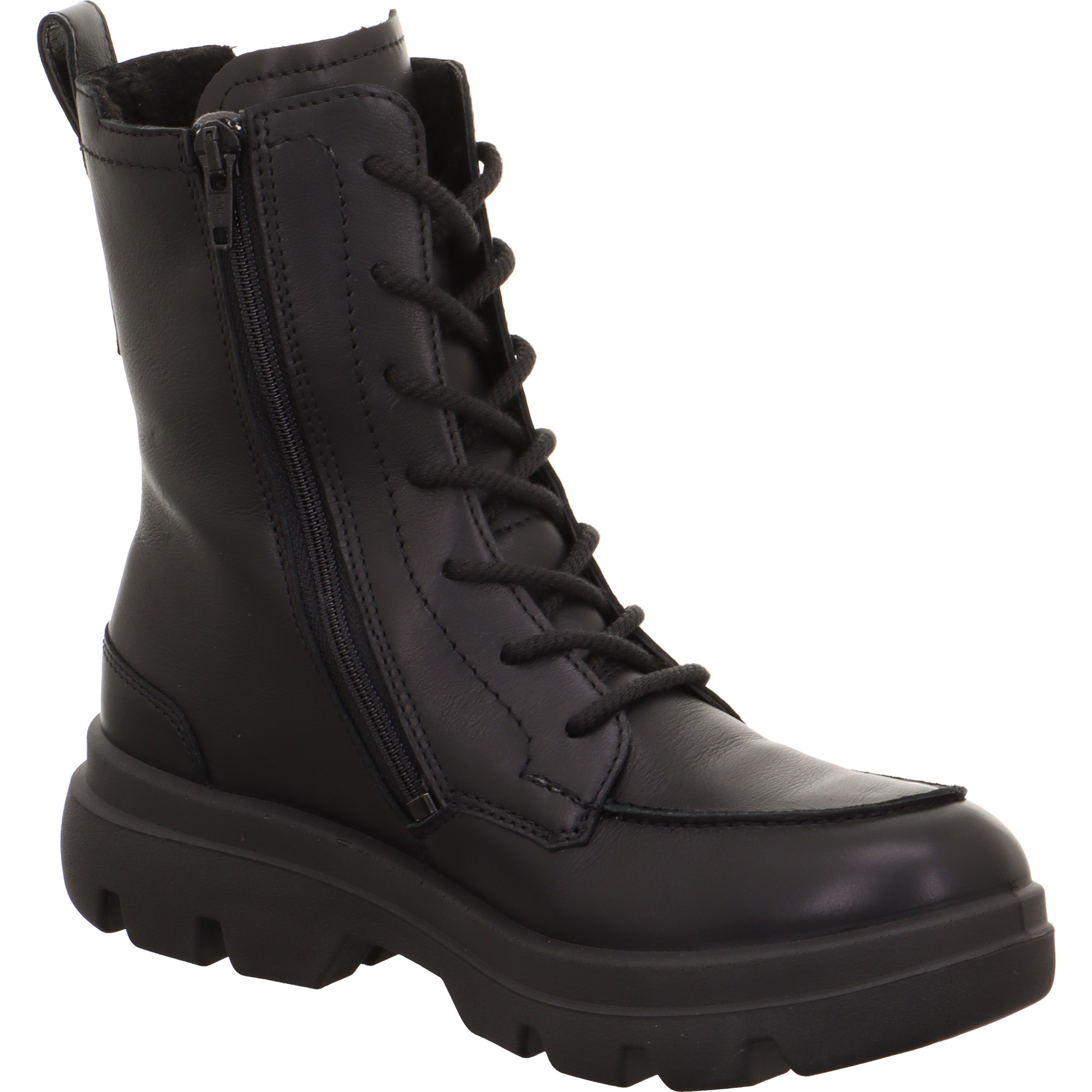 legero ANGELINA Damen  Schnürboots mit Reißverschluss - Farbe: Schwarz - Größe: 4.5