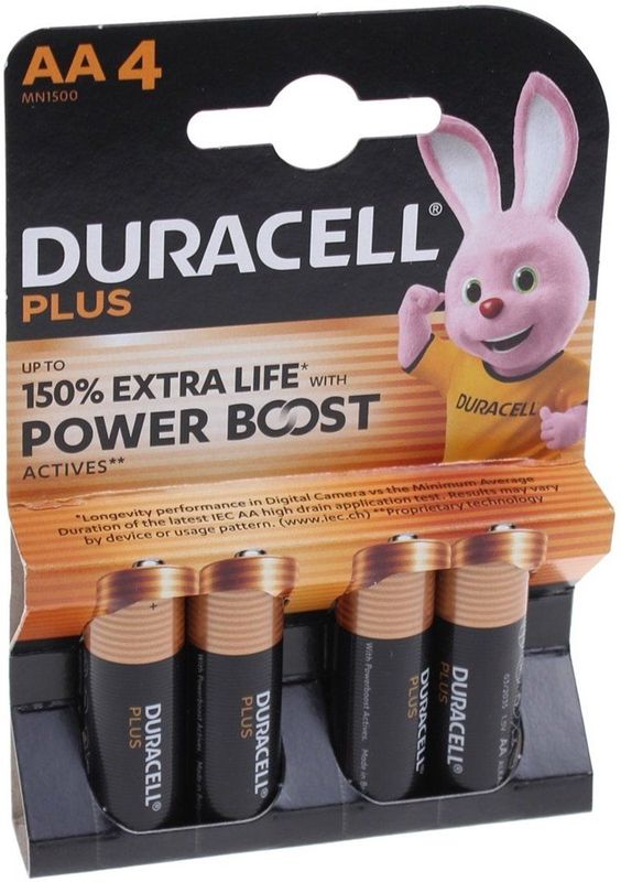 Duracell - Plus Power Boost - AA Batterij - Alkaline - Set van 4