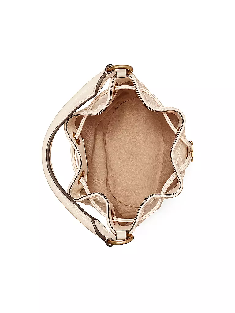 TORY BURCH Ledertasche -Bucket Bag FLEMING S beige