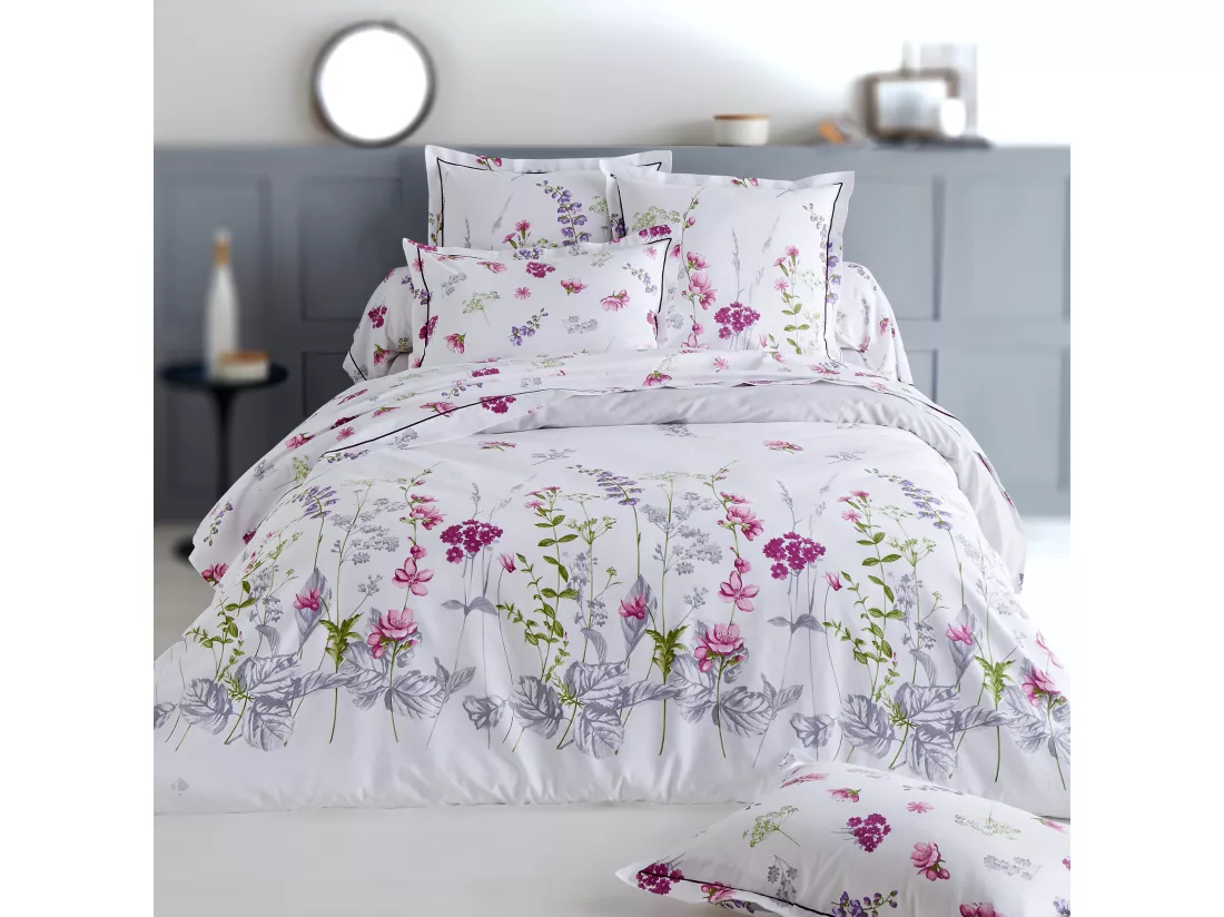 Taie de traversin 240x43 cm coton PRETTY blanc