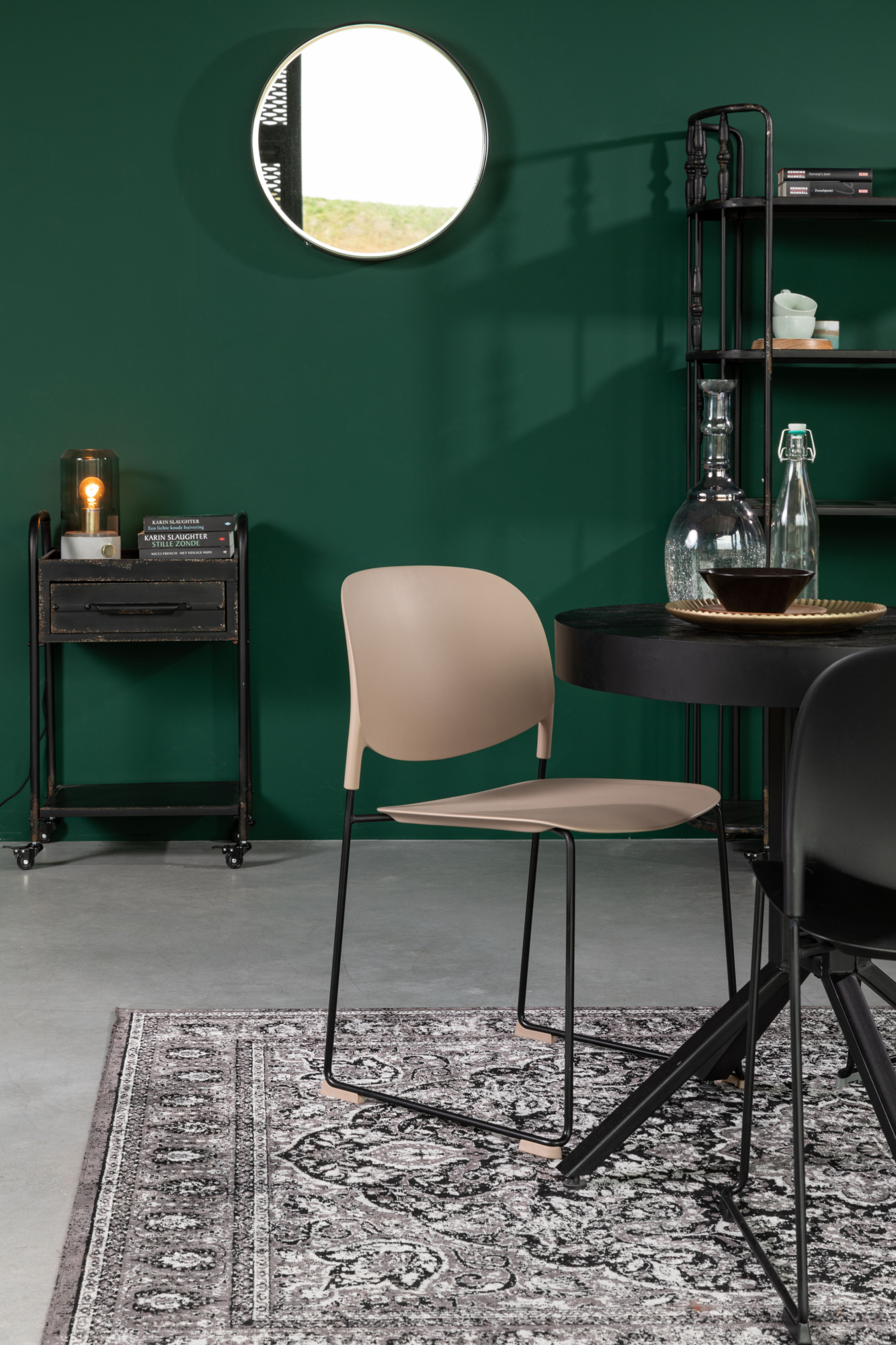 Eetkamerstoel Stacks grijs (set van 4)