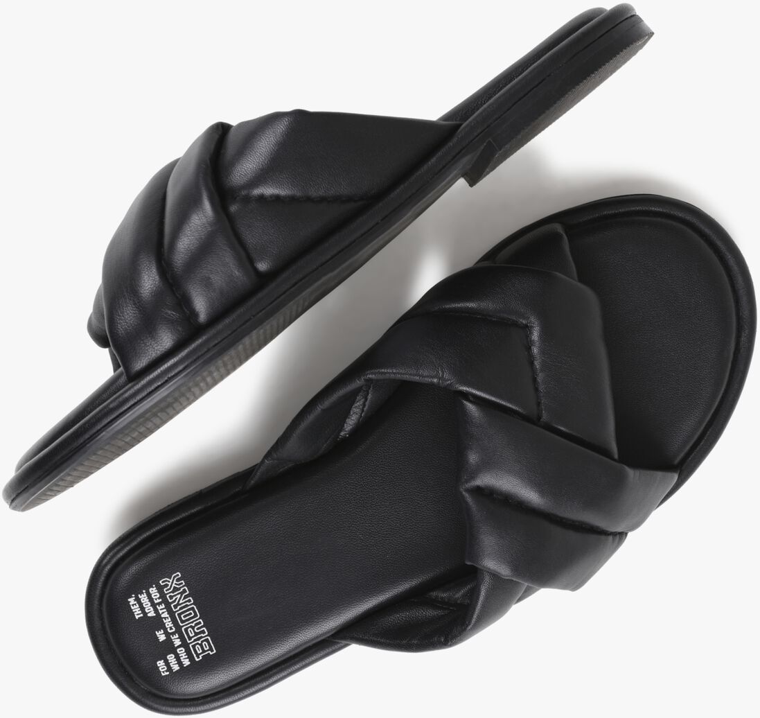 BRONX zwarte bronx slippers delan-y 85021