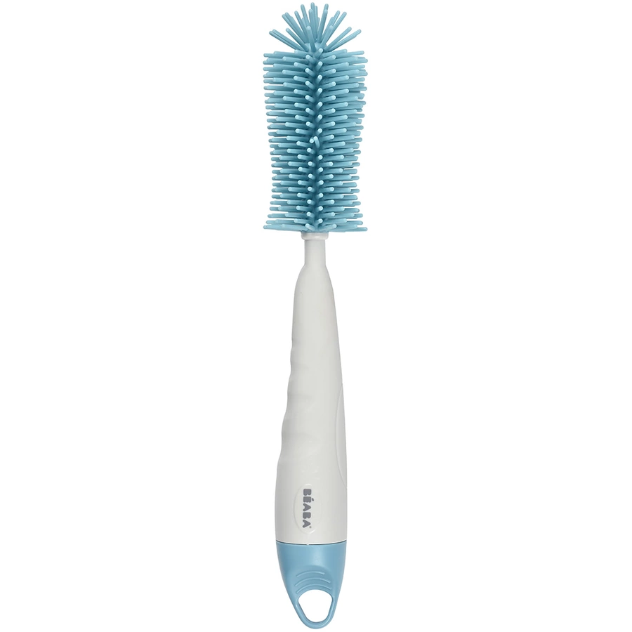 BEABA® Flaschenbürste mit Silikonborsten blaugrau
