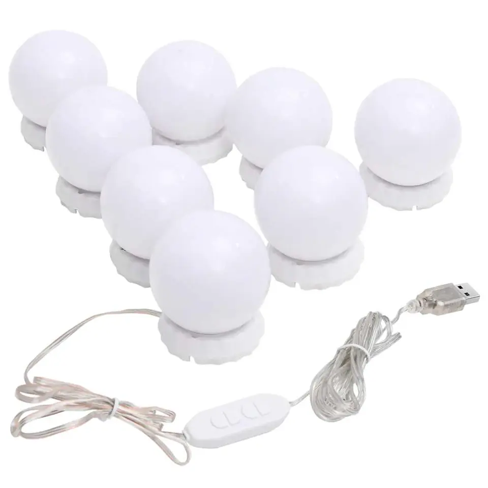 vidaXL - Wandspiegel Met Led-verlichting - Zilver - Glas - 80 x 60 cm