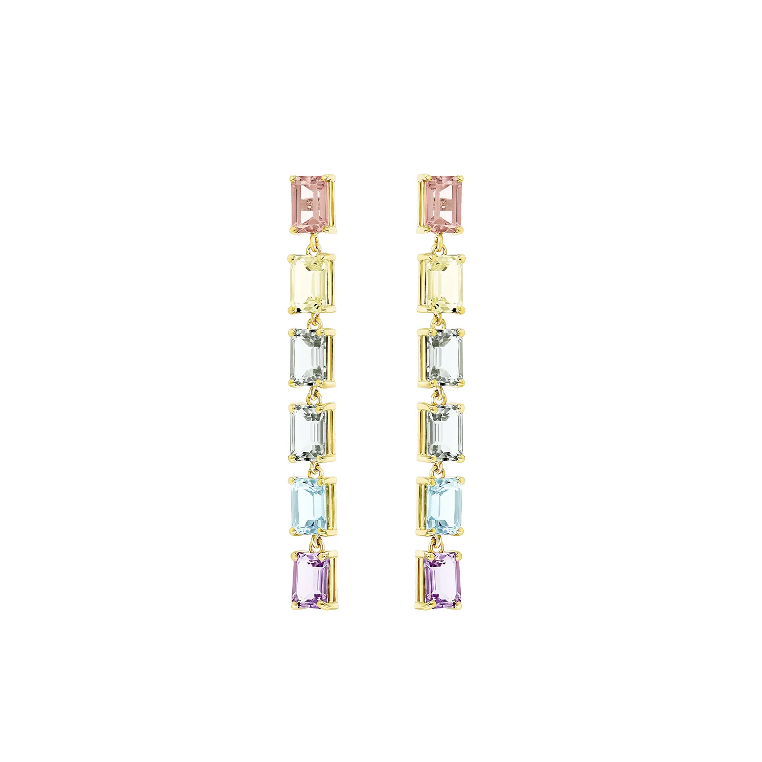 Suzanne Kalan Rainbow Pastel Drop Øreringe 14 kt. Guld PE673C-YG