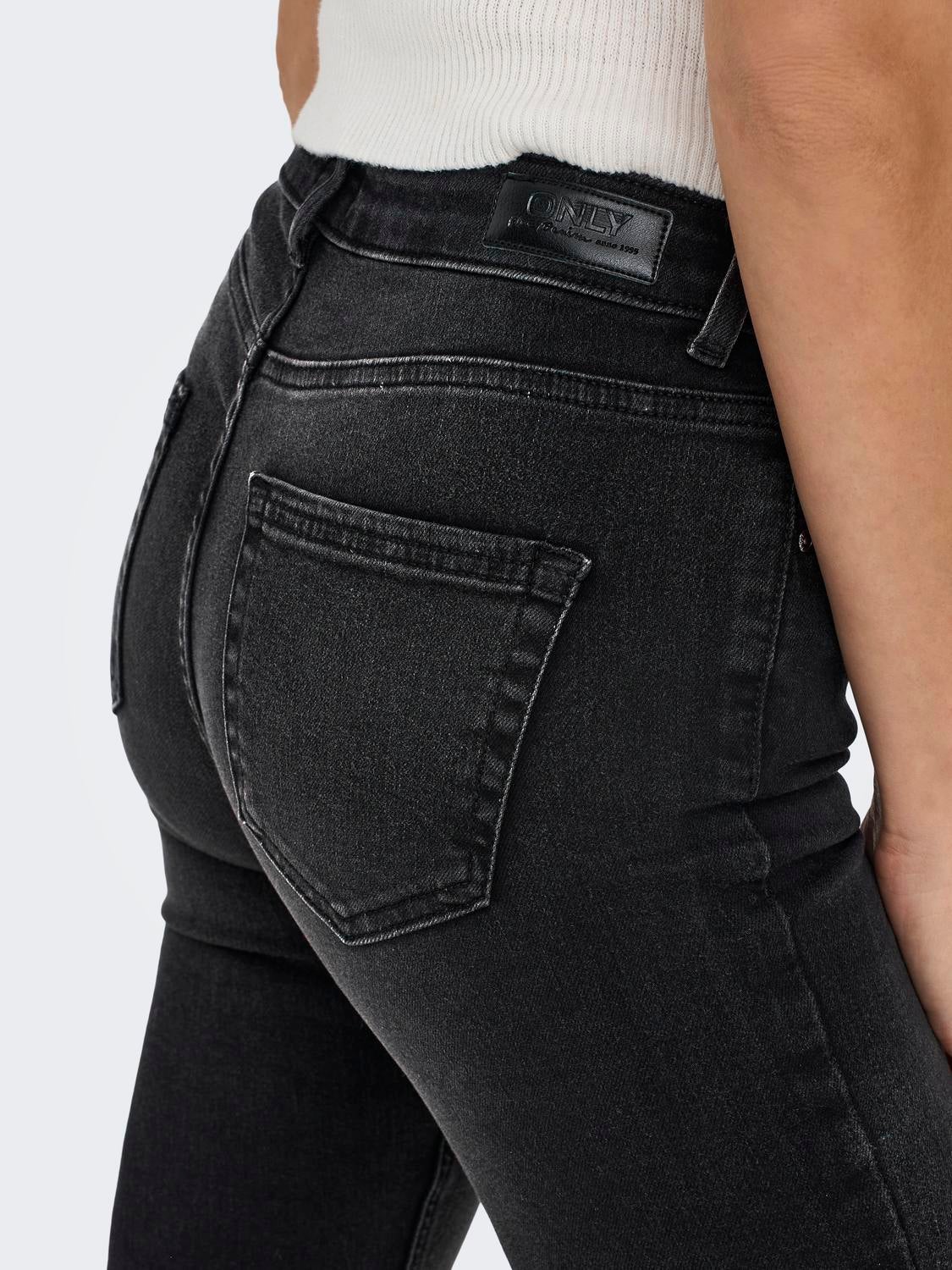 ONLBLUSH Mittlere Taille Skinny Fit Jeans Black Denim