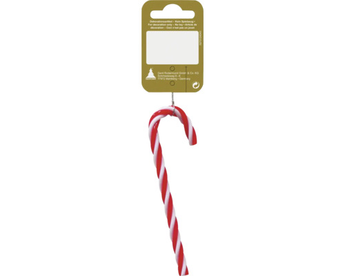 Kerstdecoratie hangende zuurstok rood wit